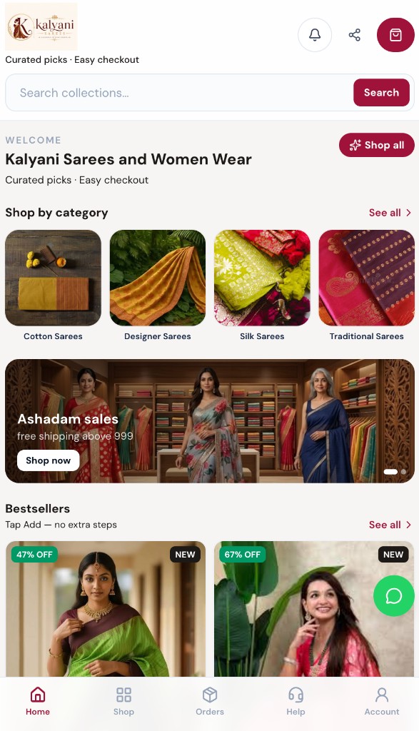 Kalyani Sarees sample store